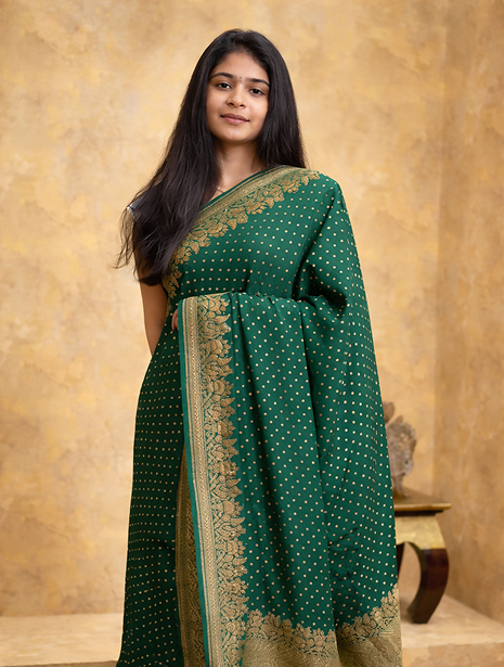 Pure Georgette Saree (Green)